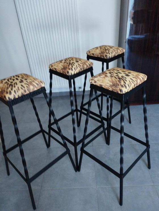 Image 1 of 4x Brutalist stools barkrukken