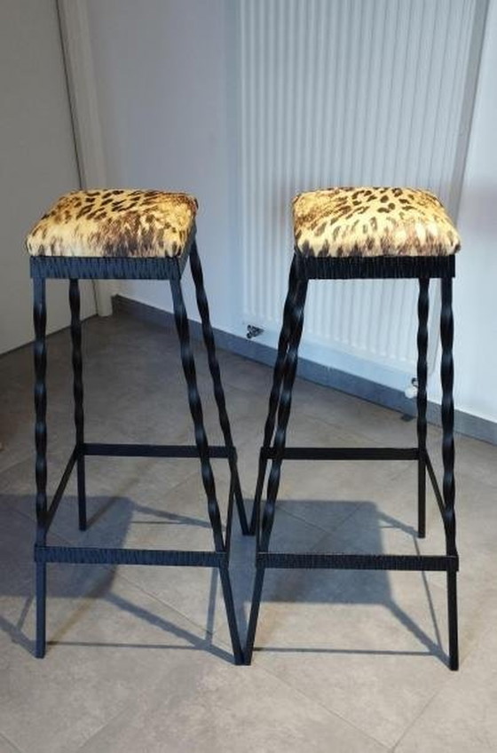 Image 1 of 4x Brutalist stools barkrukken