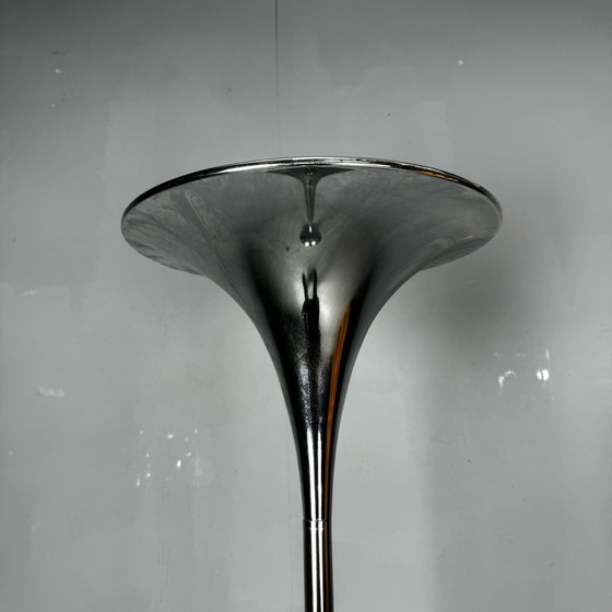 Image 1 of Double Trumpet Lamp Chrome Space Age Style