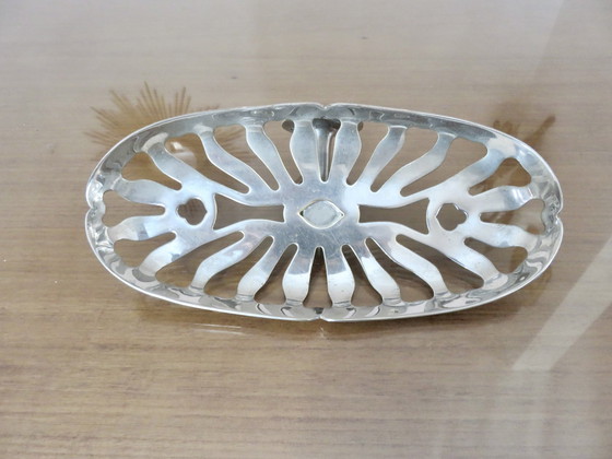 Image 1 of Antique Silver Bronze Soap Dish, Art Deco, 20s 30s