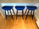 3x Hay Stool AAS 33 Blue