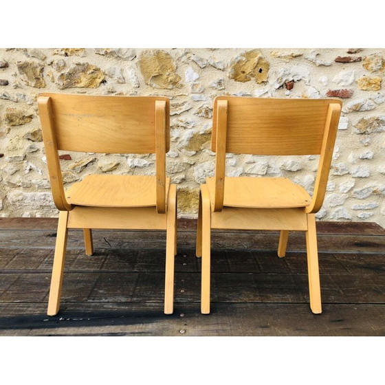 Image 1 of Pair of vintage bentwood children's chairs, 1950-1960
