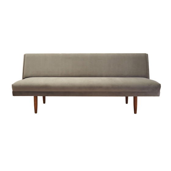 Image 1 of Grey Velour Sofa, Danish Design, 1970S, Production: Denmark