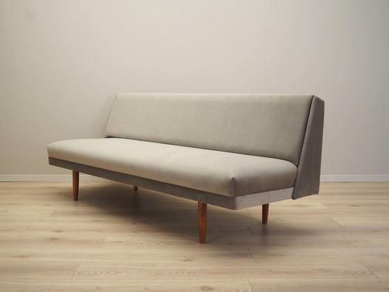 Image 1 of Grey Velour Sofa, Danish Design, 1970S, Production: Denmark