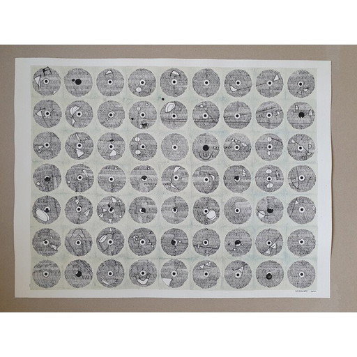 Acuarela sobre papel antiguo n. 585 Jérémie Iordanoff, 2010