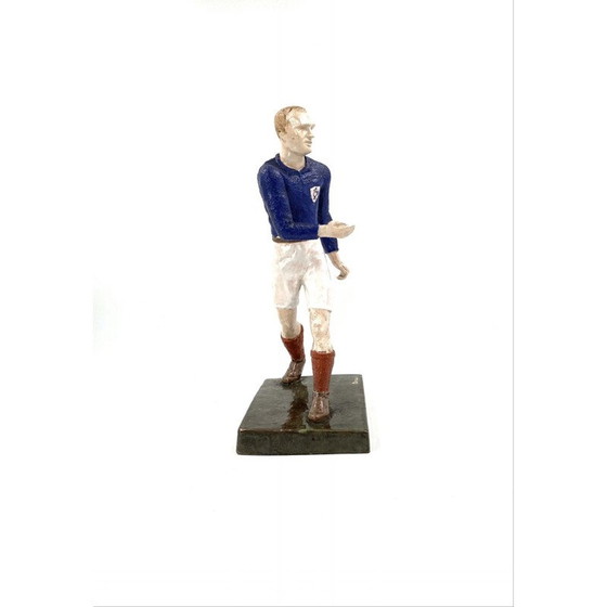 Image 1 of Pair of vintage sculptures of rugby players by Willy Wuilleumier for G.A.M, France 1940