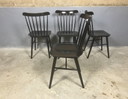 4x sedie a doghe vintage Ton Ironica