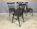4x sedie a doghe vintage Ton Ironica