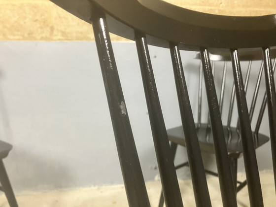 Image 1 of 4x Chaises de bar vintage Ton Ironica