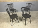 4x sedie a doghe vintage Ton Ironica