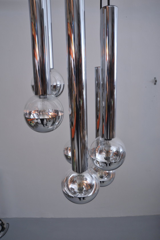 Image 1 of Motoko Ishii Kaskade ceiling light Staff 1970s