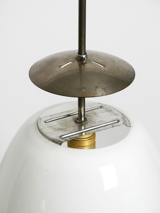 Image 1 of Original Mid Century Modernist XL Wagenfeld glass hanging lamp