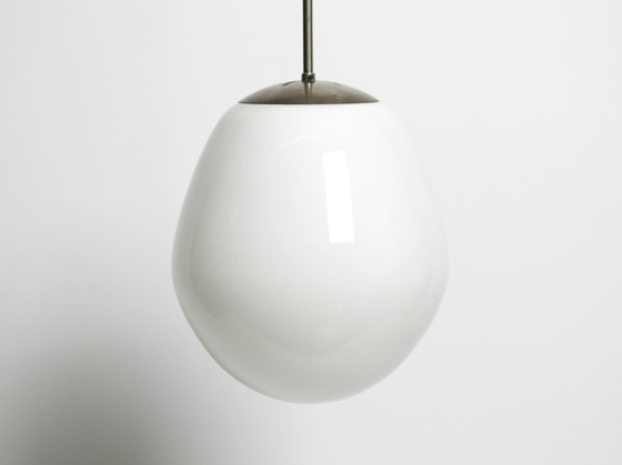 Image 1 of Original Mid Century Modernist XL Wagenfeld glass hanging lamp