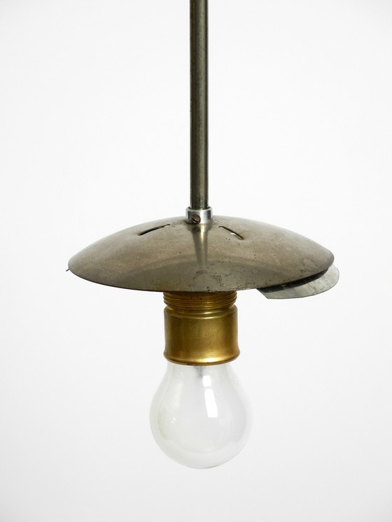 Image 1 of Original Mid Century Modernist XL Wagenfeld glass hanging lamp