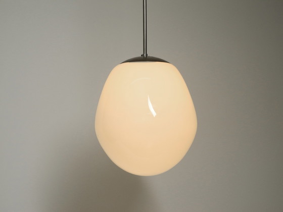 Image 1 of Original Mid Century Modernist XL Wagenfeld glass hanging lamp