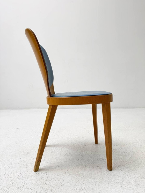 Image 1 of Blue Max Bill chairs from Horgen Glarus, set of 4, Switzerland 1952