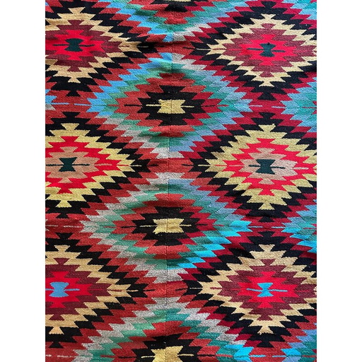 Alfombra kilim vintage tejida a mano, 1970