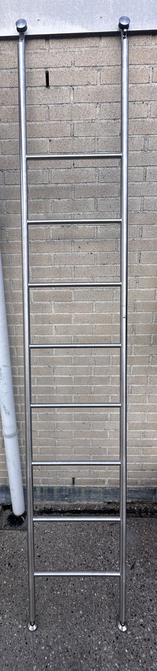 Luxury Stainless Steel Library Ladder