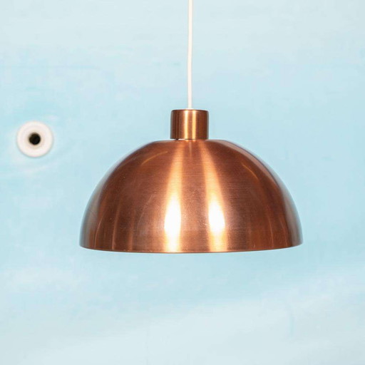 Vintage mushroom pendant lamp Sweden 1960s, midmod brass lamp