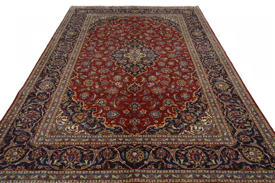 Image 1 of Hand-knotted Red Keshan Oriental Rug - 299 X 201 Cm