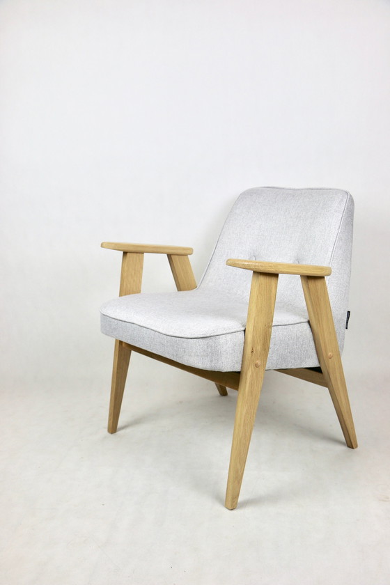 Image 1 of Beige & Gray Model 366 Lounge Chair By Józef Chierowski, 1970S - 2 Armchairs In The Set