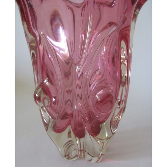 Image 1 of Vintage vase of metalurgic glass for Škrdlovice, Czechoslovakia 1960s