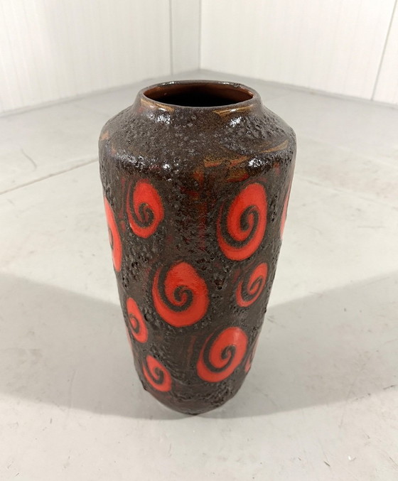 Image 1 of Fat Lava West Germany Pottery Vase Floor Vase 1960'S