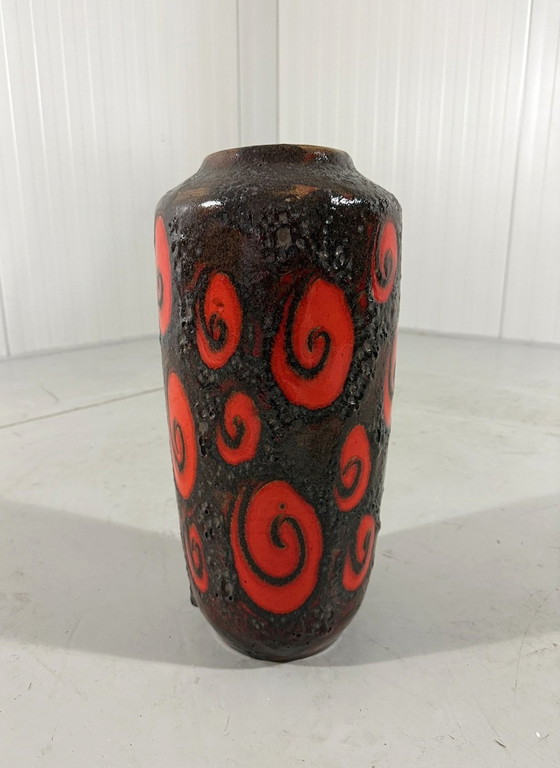Image 1 of Fat Lava West Germany Pottery Vase Floor Vase 1960'S