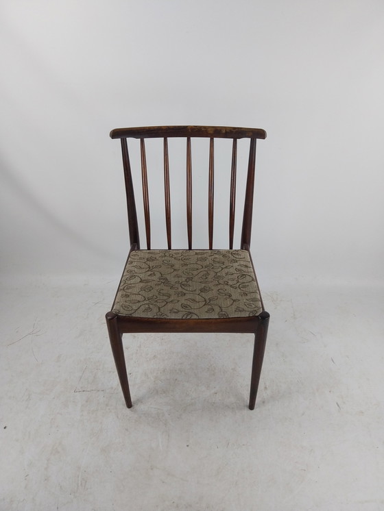 Image 1 of 4X Rosewood Wooden Scandinavian Dining Chairs 1960'S