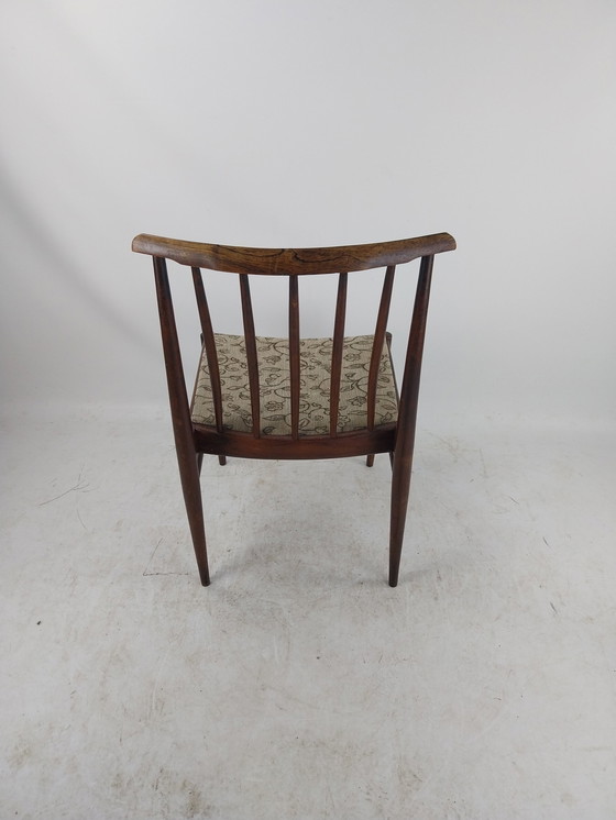 Image 1 of 4X Rosewood Wooden Scandinavian Dining Chairs 1960'S