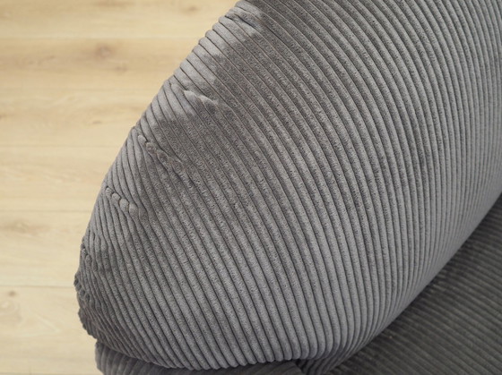 Image 1 of Grey Velour Armchair, Italian Design, 1980S, Production: Italy