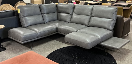 Luxury Adjustable Corner Sofa - Genuine Leather Showroom Model