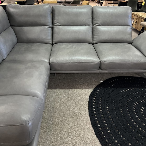 Image 1 of Luxury Adjustable Corner Sofa - Genuine Leather Showroom Model