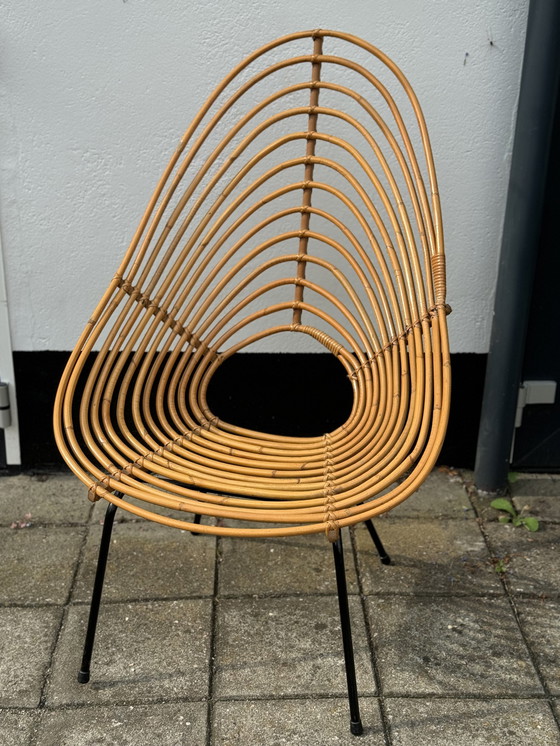 Image 1 of Pair Of Rohe Rotan Chairs By H. Broekhuizen 1960’S