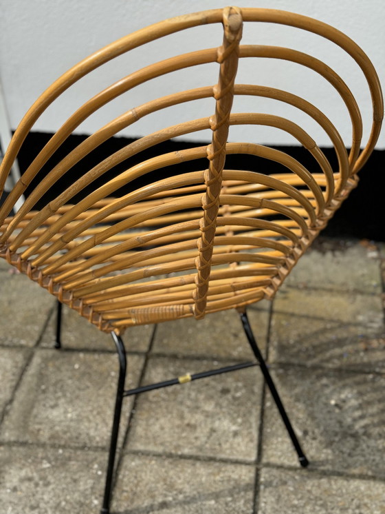 Image 1 of Pair Of Rohe Rotan Chairs By H. Broekhuizen 1960’S