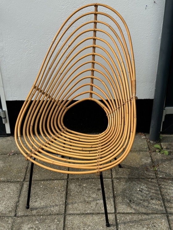 Image 1 of Pair Of Rohe Rotan Chairs By H. Broekhuizen 1960’S