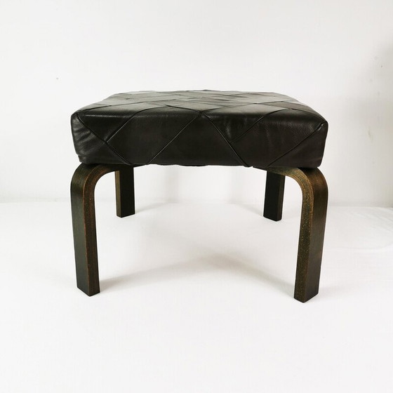 Image 1 of Vintage beech pouf, Denmark 1970