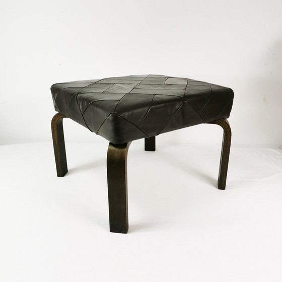 Image 1 of Vintage beech pouf, Denmark 1970