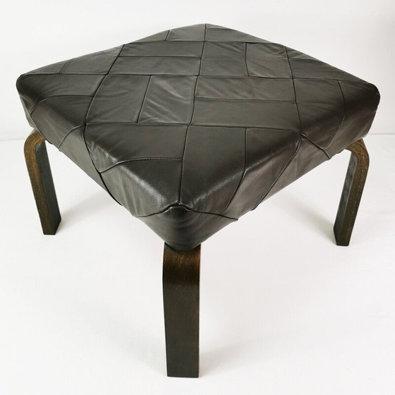 Image 1 of Vintage beech pouf, Denmark 1970