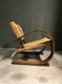 Vintage VIBO rope chair by Audoux & Minet