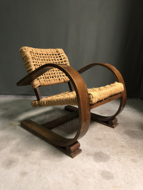 Image 1 of Sedia vintage in corda VIBO di Audoux &amp; Minet