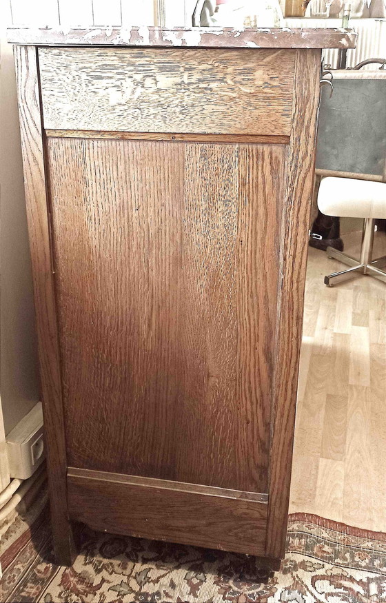 Image 1 of Credenza Art Déco in rovere biondo massello, larghezza 120 cm