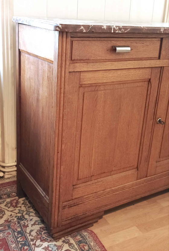 Image 1 of Credenza Art Déco in rovere biondo massello, larghezza 120 cm