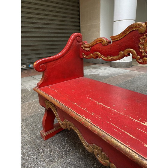 Image 1 of Vintage wooden Venetian bench, 1950s