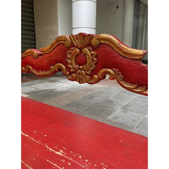 Image 1 of Vintage wooden Venetian bench, 1950s