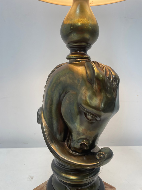 Image 1 of Deknudt table lamp with horse head 