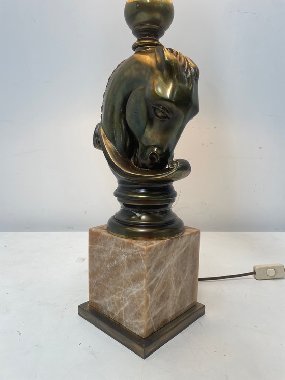 Image 1 of Deknudt table lamp with horse head 