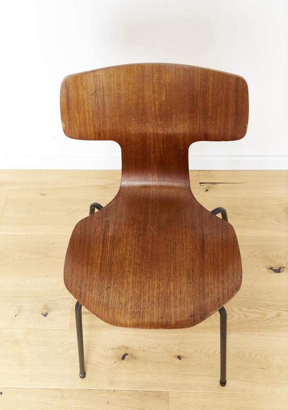 Image 1 of Model 3103 Hammer Chair By Arne Jacobsen For Fritz Hansen, 1960S, Set Of 4