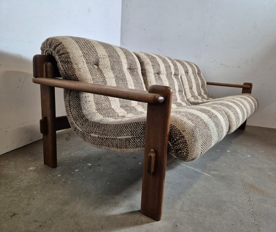 Image 1 of 1970s brutalist 3 seater sofa