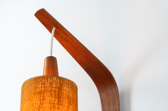 Image 1 of Plywood & Sisal Wall Lamp (Denmark, 1960S).